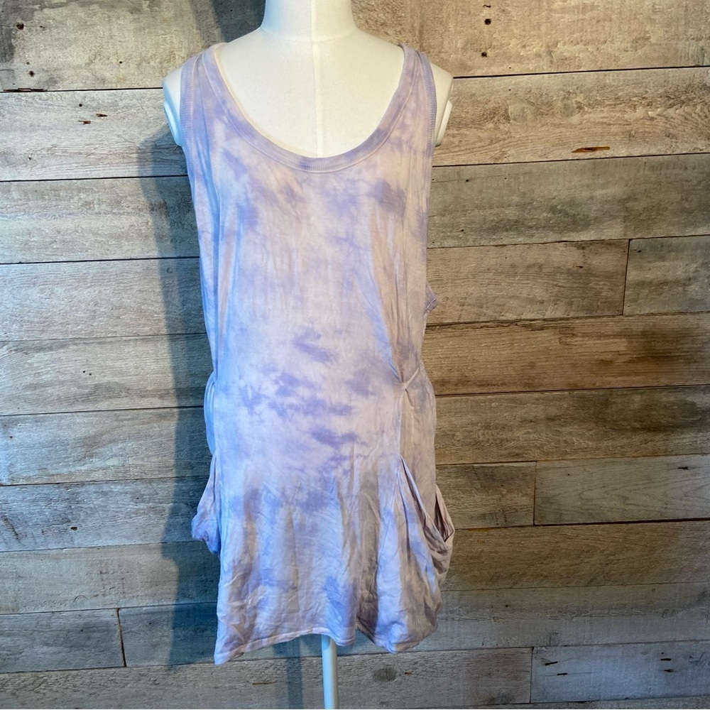 Aritzia Wilfred  lavender tie-dyed oversized tunic in size medium‎